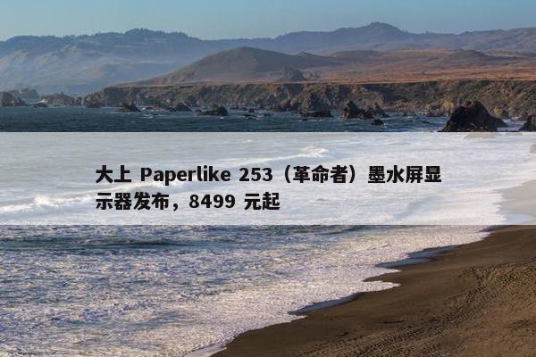 大上 Paperlike 253（革命者）墨水屏显示器发布，8499 元起