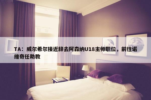 TA：威尔希尔接近辞去阿森纳U18主帅职位，前往诺维奇任助教