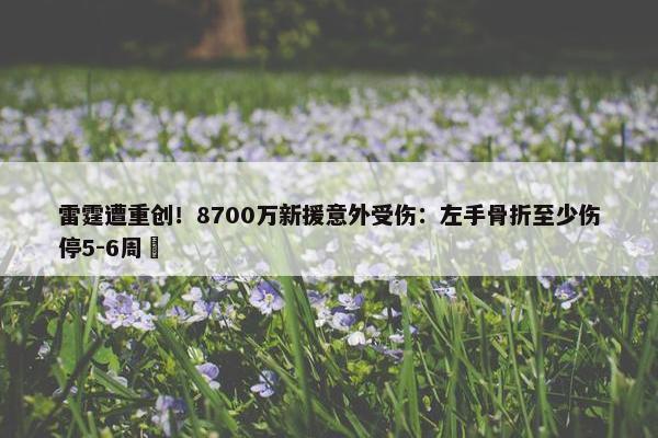 雷霆遭重创！8700万新援意外受伤：左手骨折至少伤停5-6周 