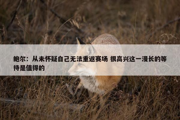 鲍尔：从未怀疑自己无法重返赛场 很高兴这一漫长的等待是值得的