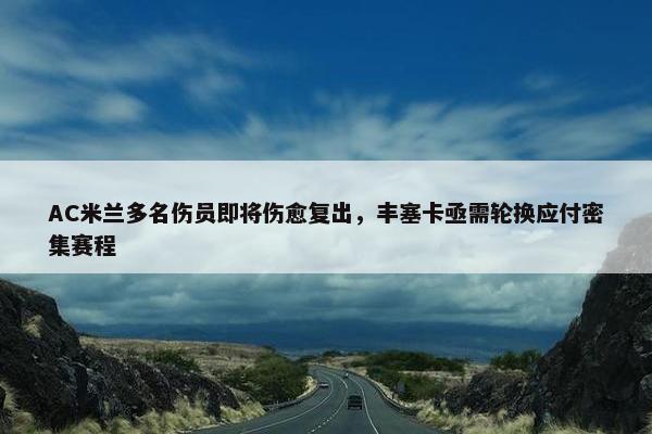 AC米兰多名伤员即将伤愈复出，丰塞卡亟需轮换应付密集赛程