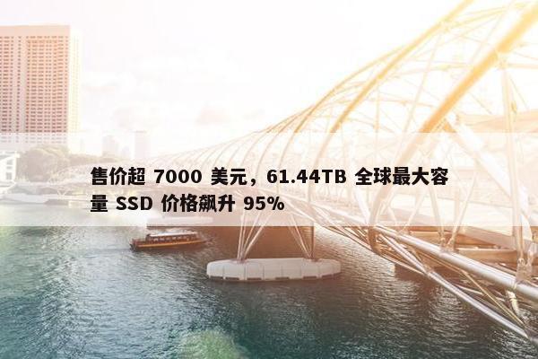 售价超 7000 美元，61.44TB 全球最大容量 SSD 价格飙升 95%