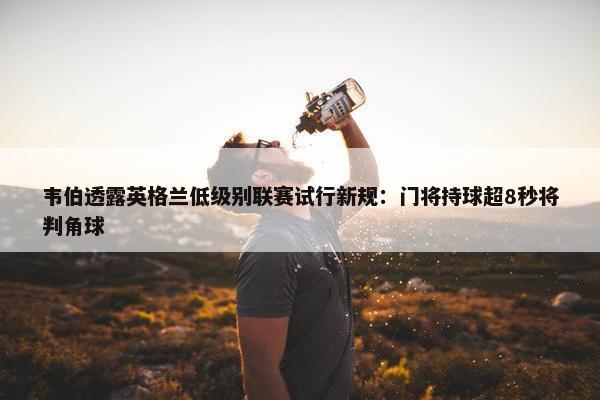 韦伯透露英格兰低级别联赛试行新规：门将持球超8秒将判角球