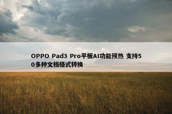 OPPO Pad3 Pro平板AI功能预热 支持50多种文档格式转换