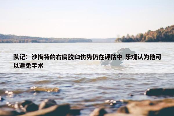 队记：沙梅特的右肩脱臼伤势仍在评估中 乐观认为他可以避免手术