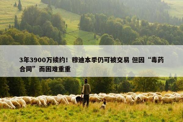 3年3900万续约！穆迪本季仍可被交易 但因“毒药合同”而困难重重