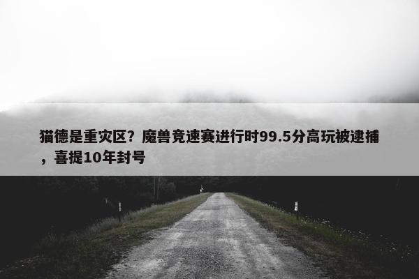 猫德是重灾区？魔兽竞速赛进行时99.5分高玩被逮捕，喜提10年封号