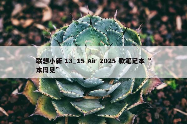 联想小新 13_15 Air 2025 款笔记本“本周见”