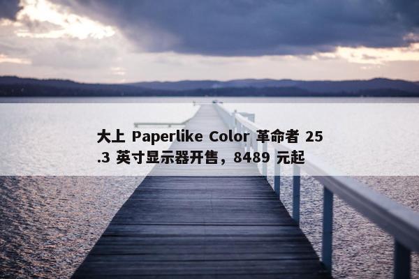 大上 Paperlike Color 革命者 25.3 英寸显示器开售，8489 元起