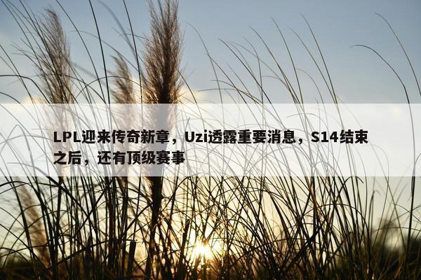 LPL迎来传奇新章，Uzi透露重要消息，S14结束之后，还有顶级赛事