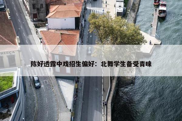 陈好透露中戏招生偏好：北舞学生备受青睐