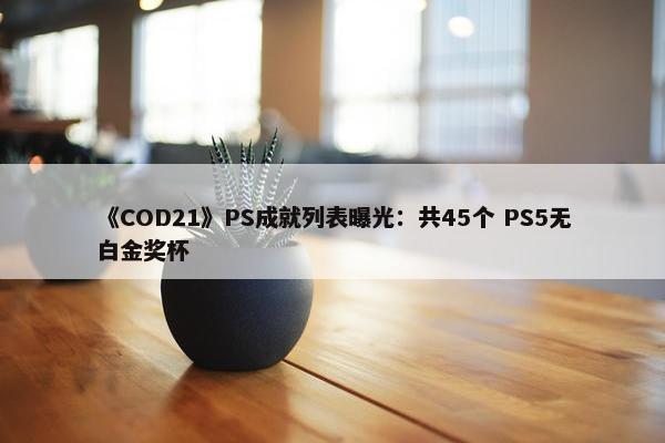 《COD21》PS成就列表曝光：共45个 PS5无白金奖杯