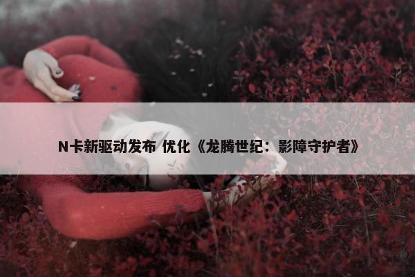 N卡新驱动发布 优化《龙腾世纪：影障守护者》