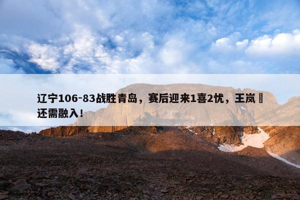 辽宁106-83战胜青岛，赛后迎来1喜2忧，王岚嵚还需融入！