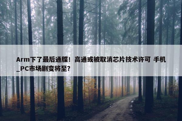 Arm下了最后通牒！高通或被取消芯片技术许可 手机_PC市场剧变将至？