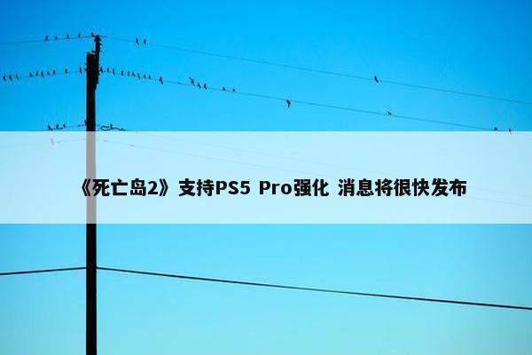 《死亡岛2》支持PS5 Pro强化 消息将很快发布