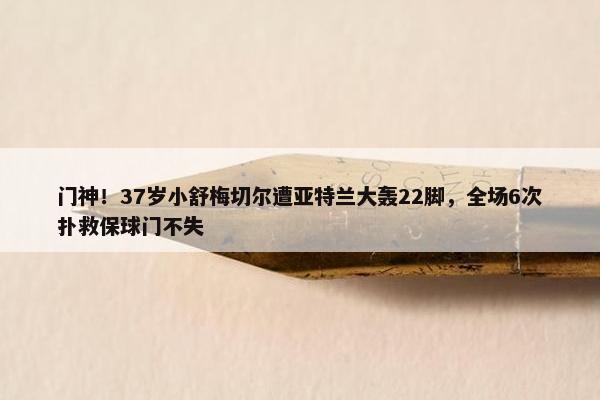 门神！37岁小舒梅切尔遭亚特兰大轰22脚，全场6次扑救保球门不失