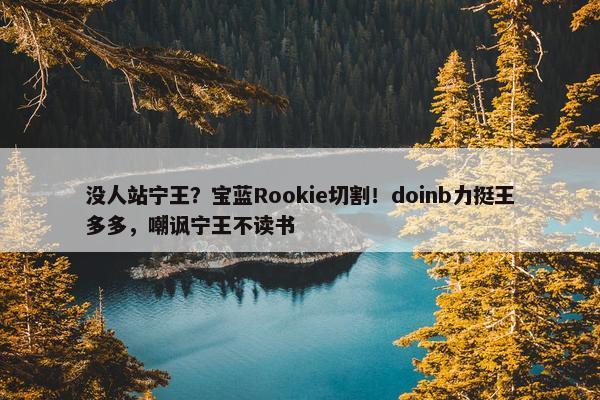 没人站宁王？宝蓝Rookie切割！doinb力挺王多多，嘲讽宁王不读书