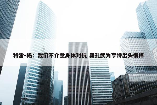 特雷-杨：我们不介意身体对抗 奥孔武为亨特出头很棒