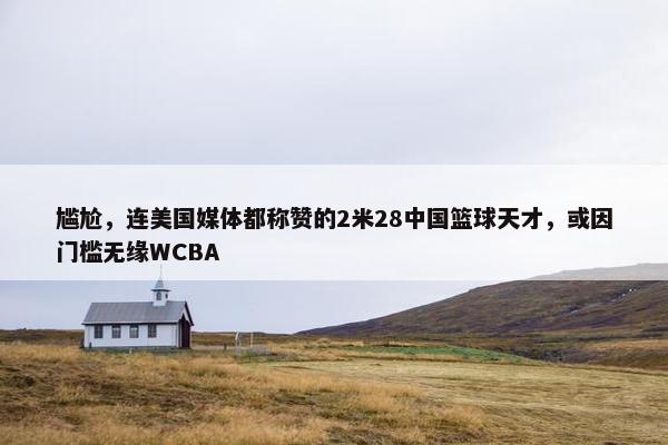 尴尬，连美国媒体都称赞的2米28中国篮球天才，或因门槛无缘WCBA