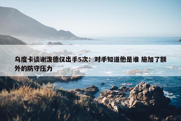 乌度卡谈谢泼德仅出手5次：对手知道他是谁 施加了额外的防守压力