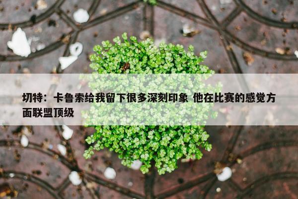 切特：卡鲁索给我留下很多深刻印象 他在比赛的感觉方面联盟顶级