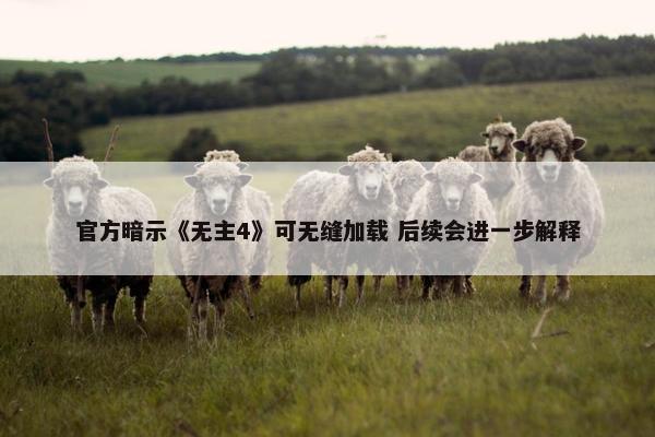 官方暗示《无主4》可无缝加载 后续会进一步解释