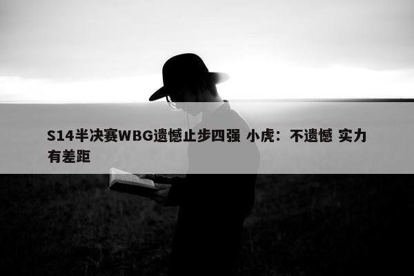 S14半决赛WBG遗憾止步四强 小虎：不遗憾 实力有差距