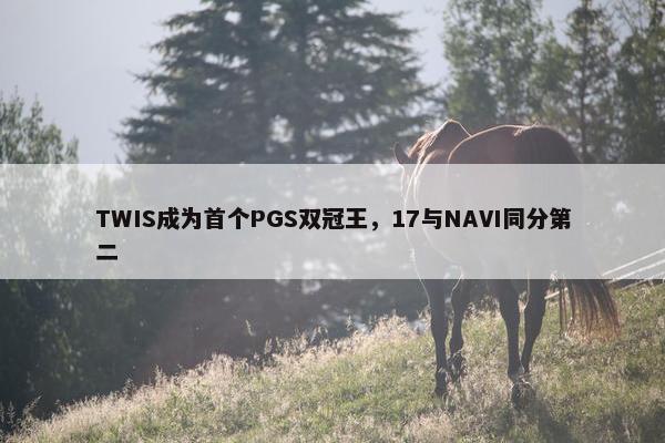 TWIS成为首个PGS双冠王，17与NAVI同分第二