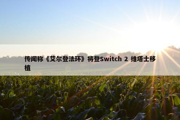 传闻称《艾尔登法环》将登Switch 2 维塔士移植