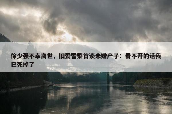 徐少强不幸离世，旧爱雪梨首谈未婚产子：看不开的话我已死掉了