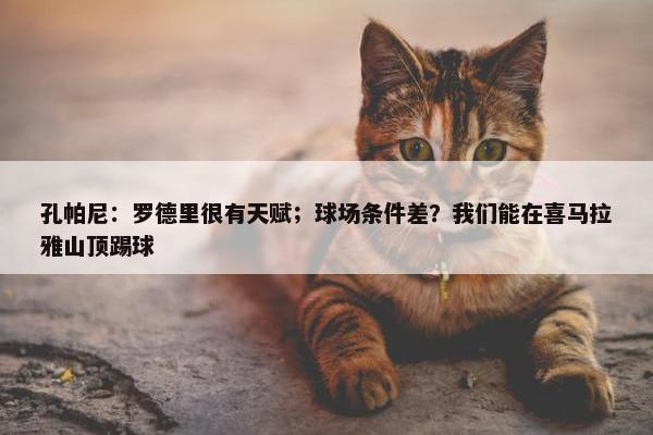 孔帕尼：罗德里很有天赋；球场条件差？我们能在喜马拉雅山顶踢球