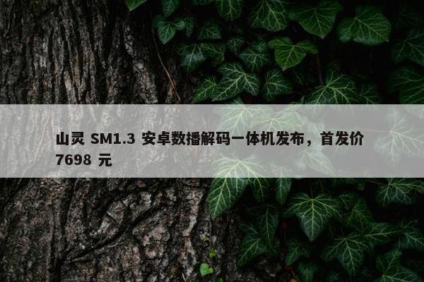 山灵 SM1.3 安卓数播解码一体机发布，首发价 7698 元