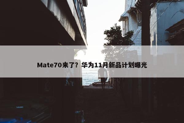 Mate70来了？华为11月新品计划曝光