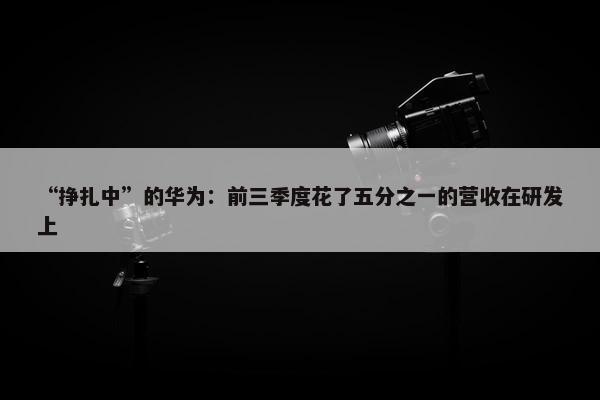 “挣扎中”的华为：前三季度花了五分之一的营收在研发上