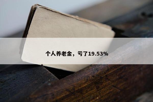 个人养老金，亏了19.53%