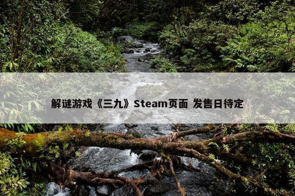 解谜游戏《三九》Steam页面 发售日待定