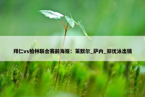 拜仁vs柏林联合赛前海报：莱默尔_萨内_郑优泳出镜