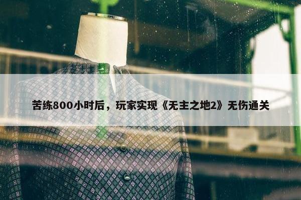 苦练800小时后，玩家实现《无主之地2》无伤通关