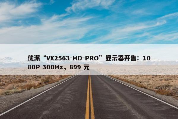 优派“VX2563-HD-PRO”显示器开售：1080P 300Hz，899 元