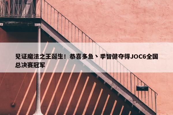 见证魔法之王诞生！恭喜多鱼丶季智健夺得JOC6全国总决赛冠军