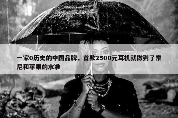 一家0历史的中国品牌，首款2500元耳机就做到了索尼和苹果的水准