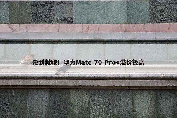 抢到就赚！华为Mate 70 Pro+溢价极高