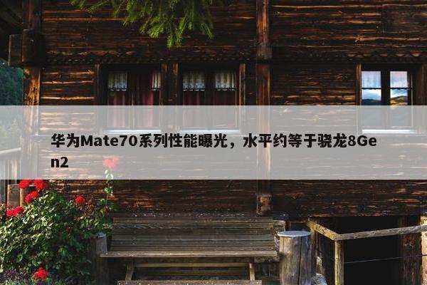 华为Mate70系列性能曝光，水平约等于骁龙8Gen2