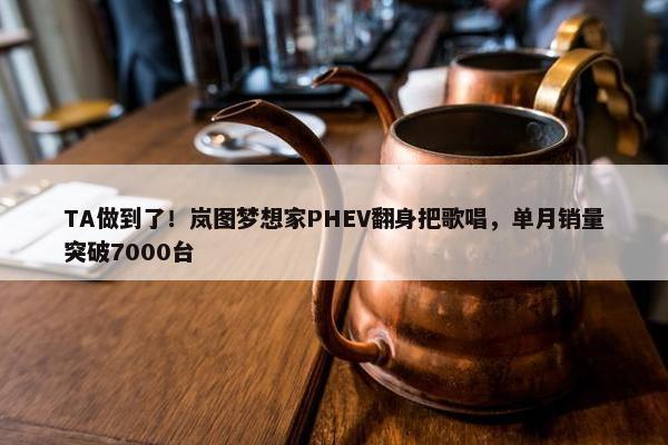 TA做到了！岚图梦想家PHEV翻身把歌唱，单月销量突破7000台