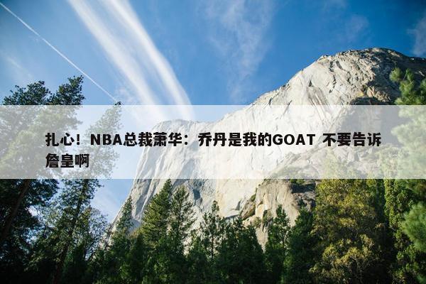 扎心！NBA总裁萧华：乔丹是我的GOAT 不要告诉詹皇啊