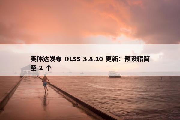 英伟达发布 DLSS 3.8.10 更新：预设精简至 2 个