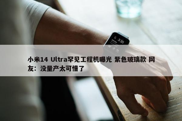 小米14 Ultra罕见工程机曝光 紫色玻璃款 网友：没量产太可惜了