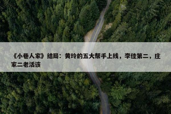 《小巷人家》结局：黄玲的五大帮手上线，李佳第二，庄家二老活该