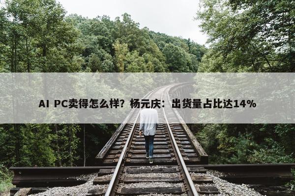 AI PC卖得怎么样？杨元庆：出货量占比达14%